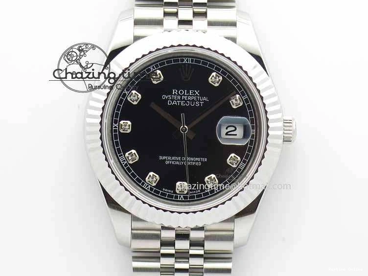 0501 DateJust II 41mm BP Maker Best Edition Black Diamonds Dial On New Version Jubilee Bracelet A Popular 3618